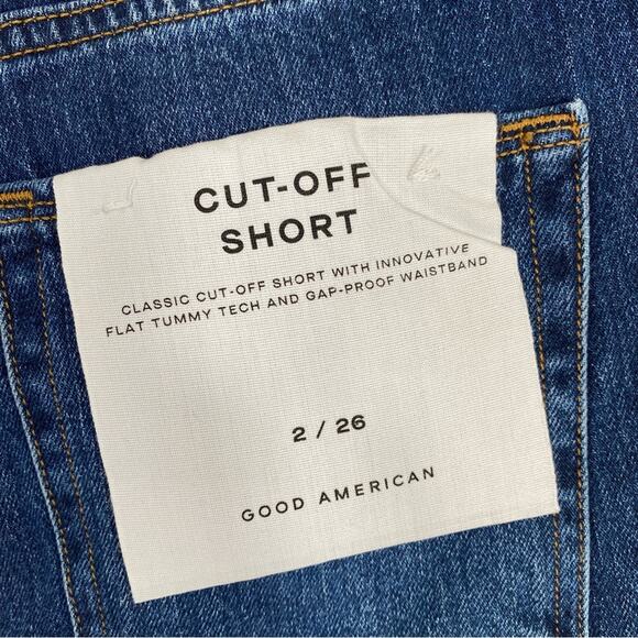 GOOD AMERICAN Cut Off Flat Tummy Tech Raw Hem Shorts - Picture 8 of 11